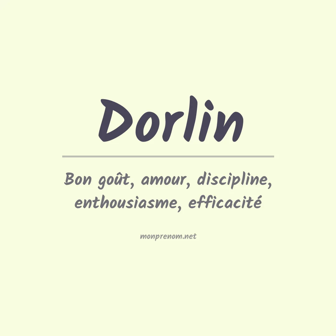 Signification du prénom Dorlin