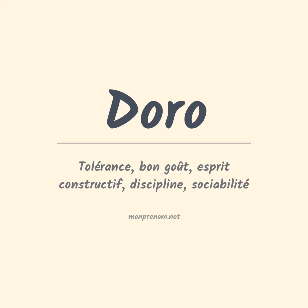 Prénom Doro