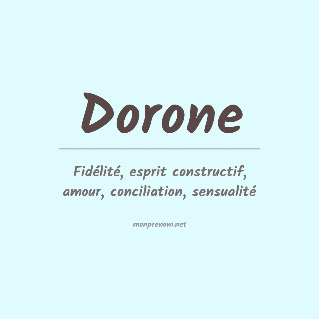 Signification du prénom Dorone