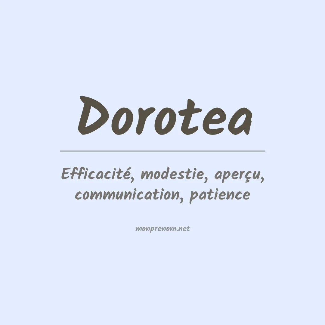 Prénom Dorotea