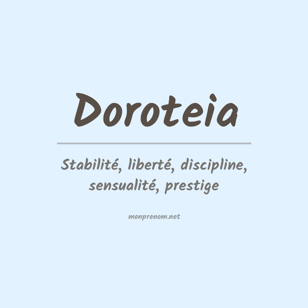 Signification du prénom Doroteia