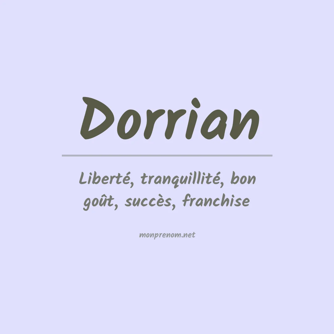 Signification du prénom Dorrian