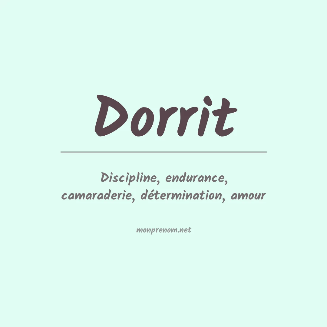 Signification du prénom Dorrit