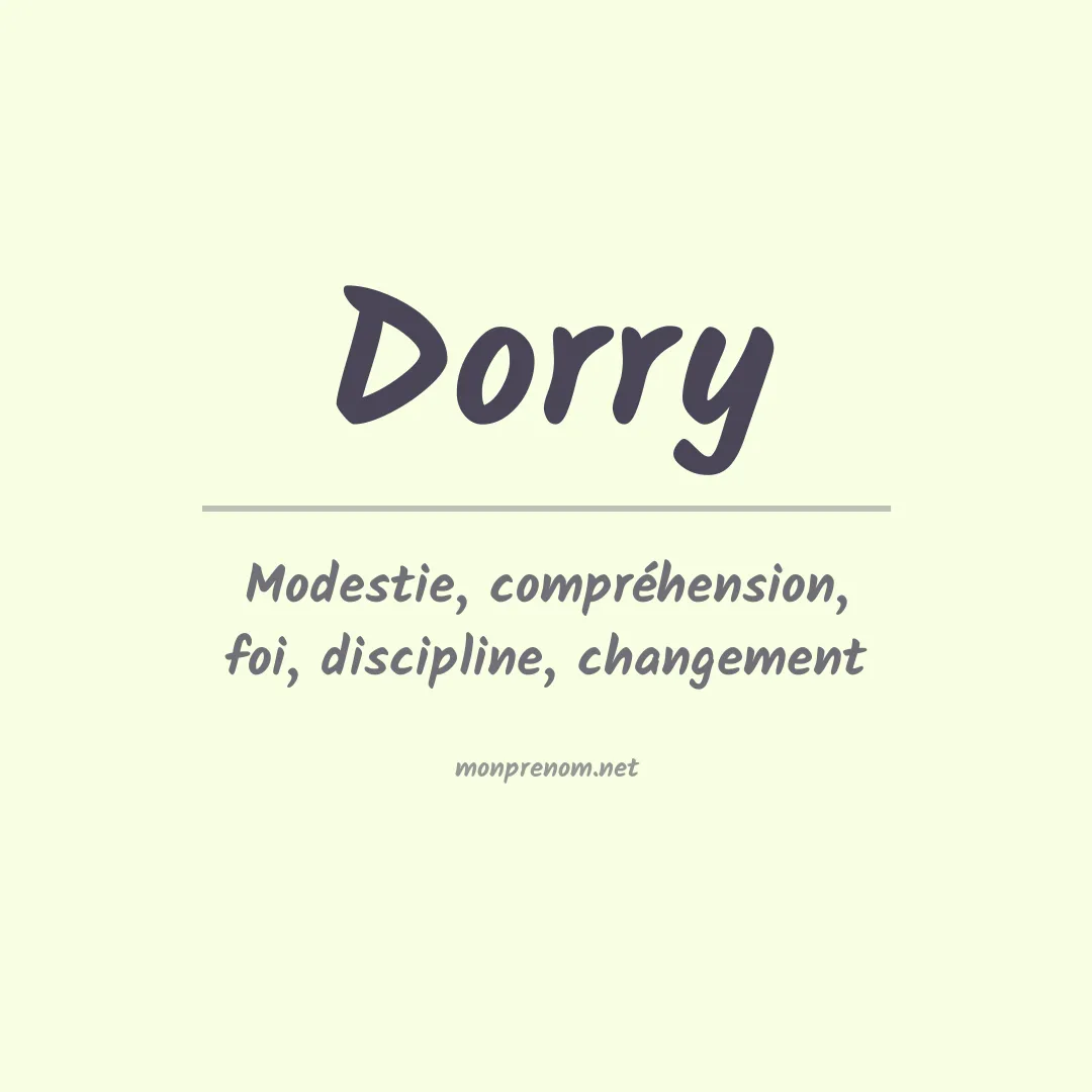 Signification du prénom Dorry