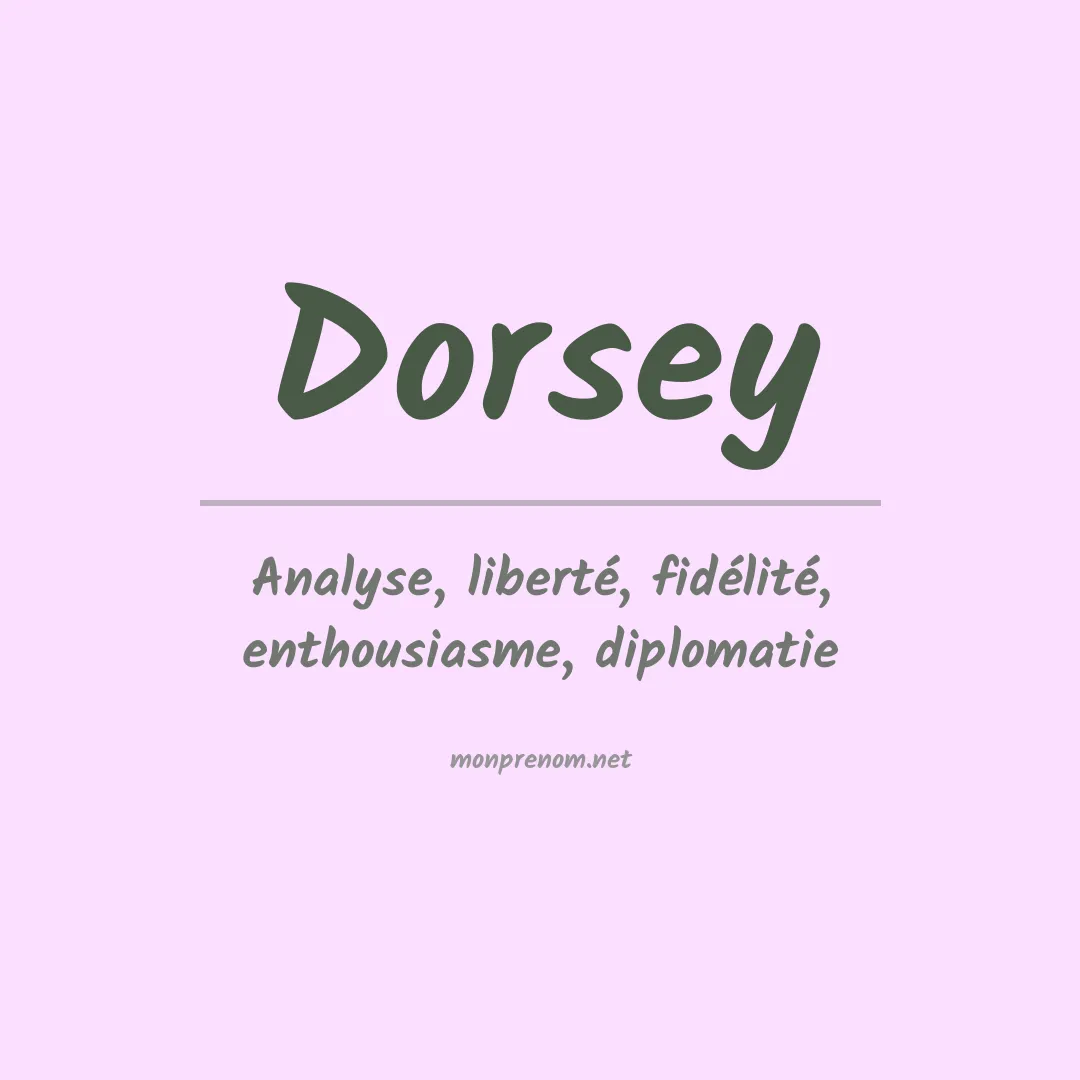 Prénom Dorsey