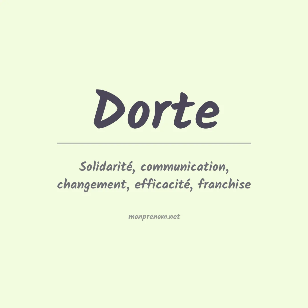 Prénom Dorte