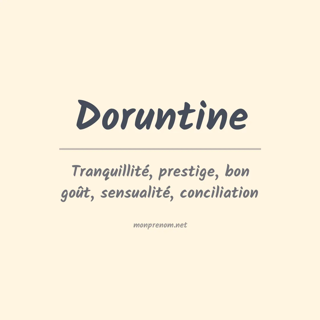 Signification du prénom Doruntine
