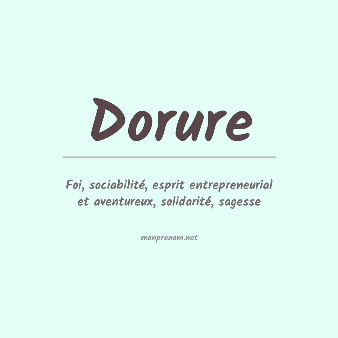 Signification du prénom Dorure
