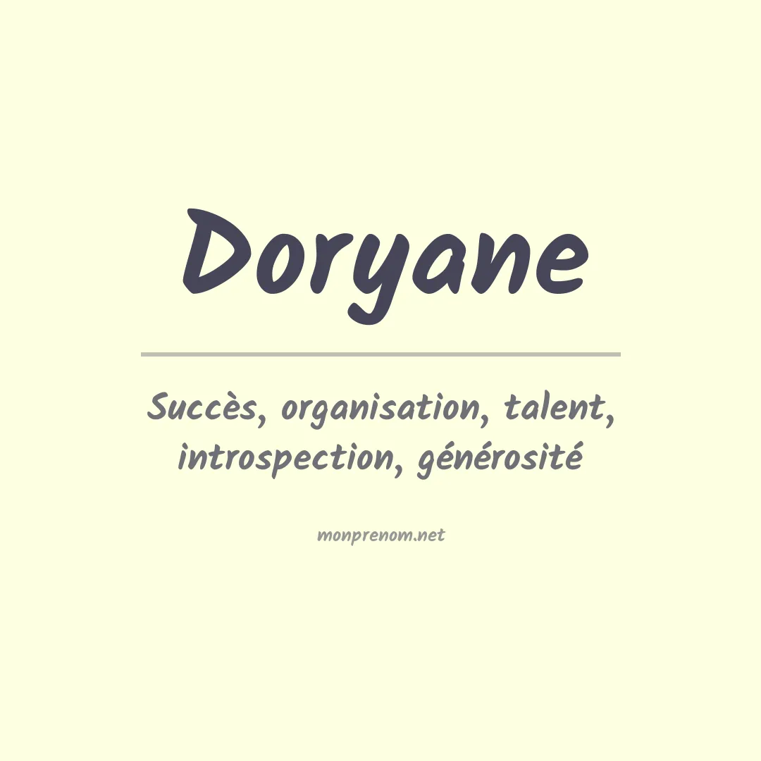 Signification du prénom Doryane