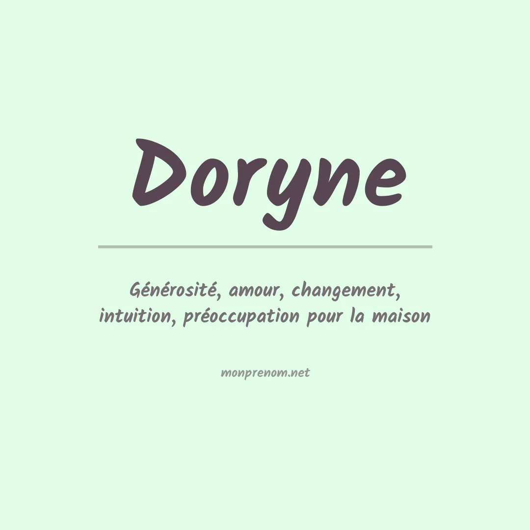 Signification du prénom Doryne