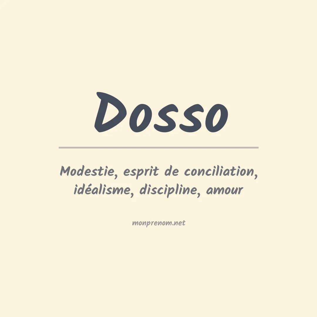 Signification du prénom Dosso