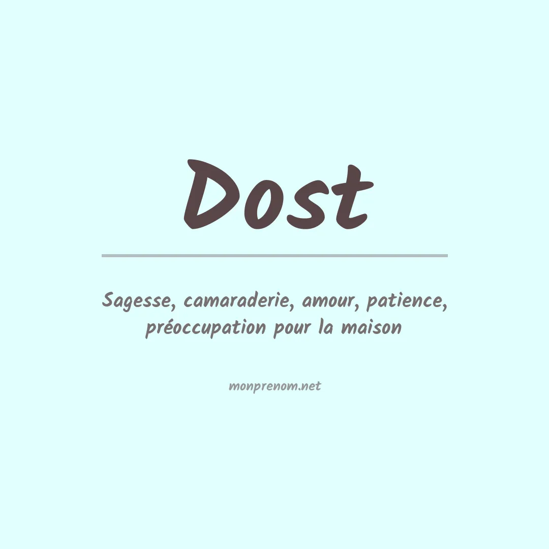 Prénom Dost