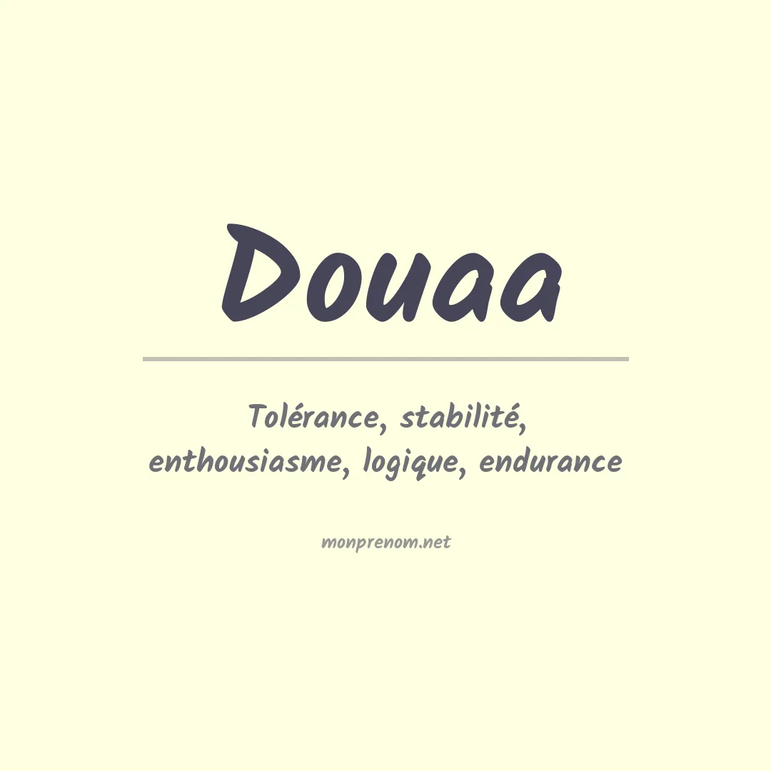 Signification du prénom Douaa