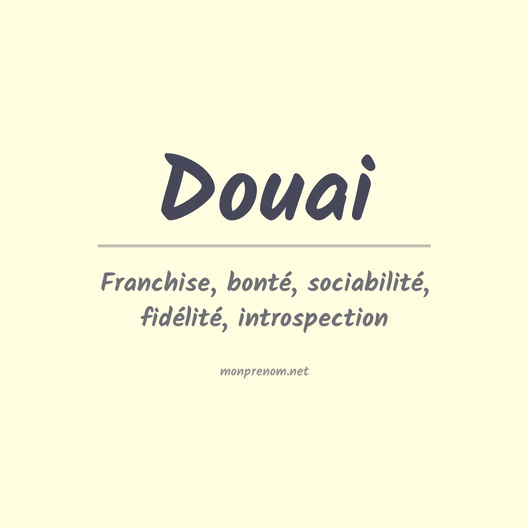 Signification du prénom Douai