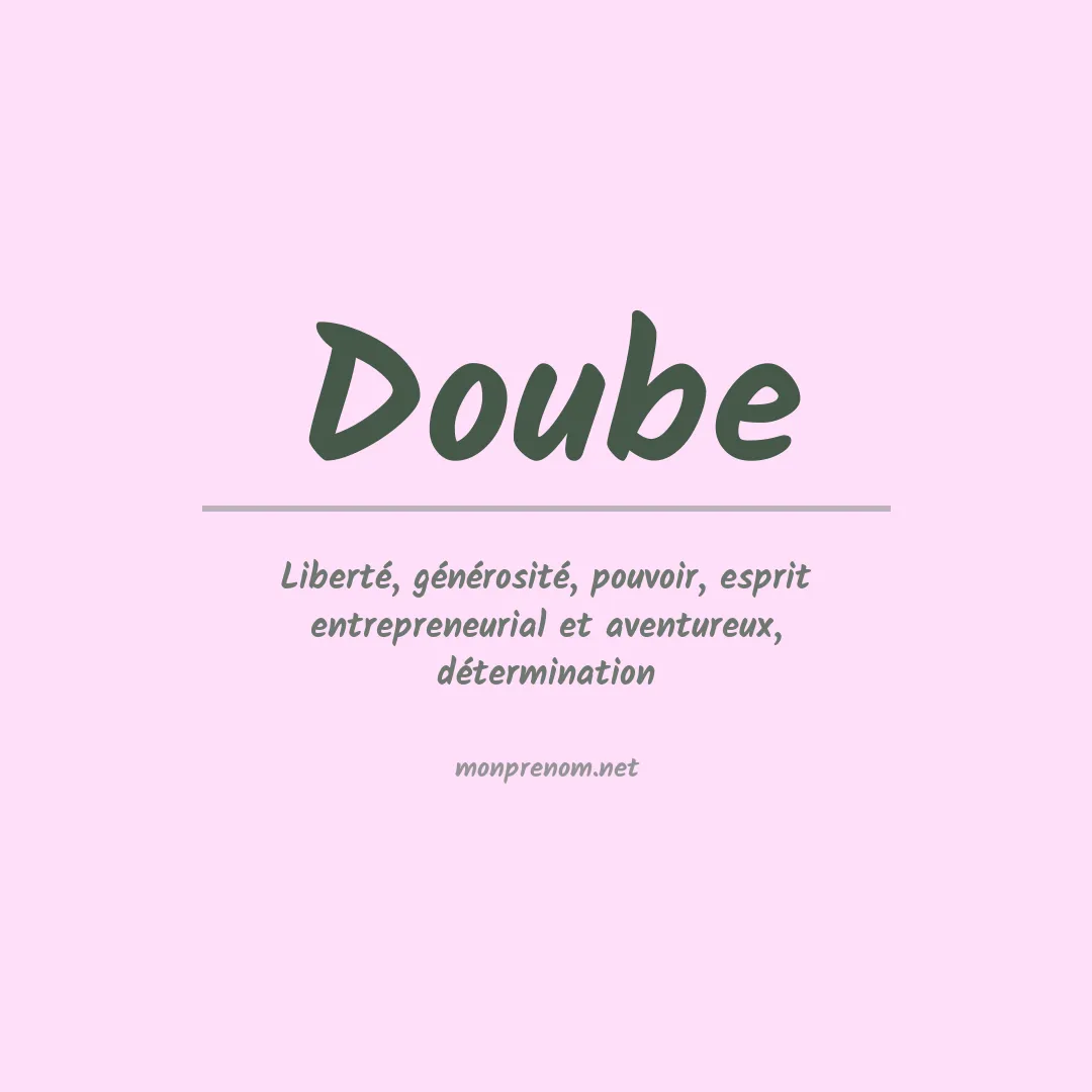 Signification du prénom Doube