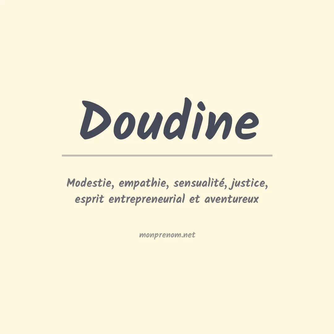 Signification du prénom Doudine