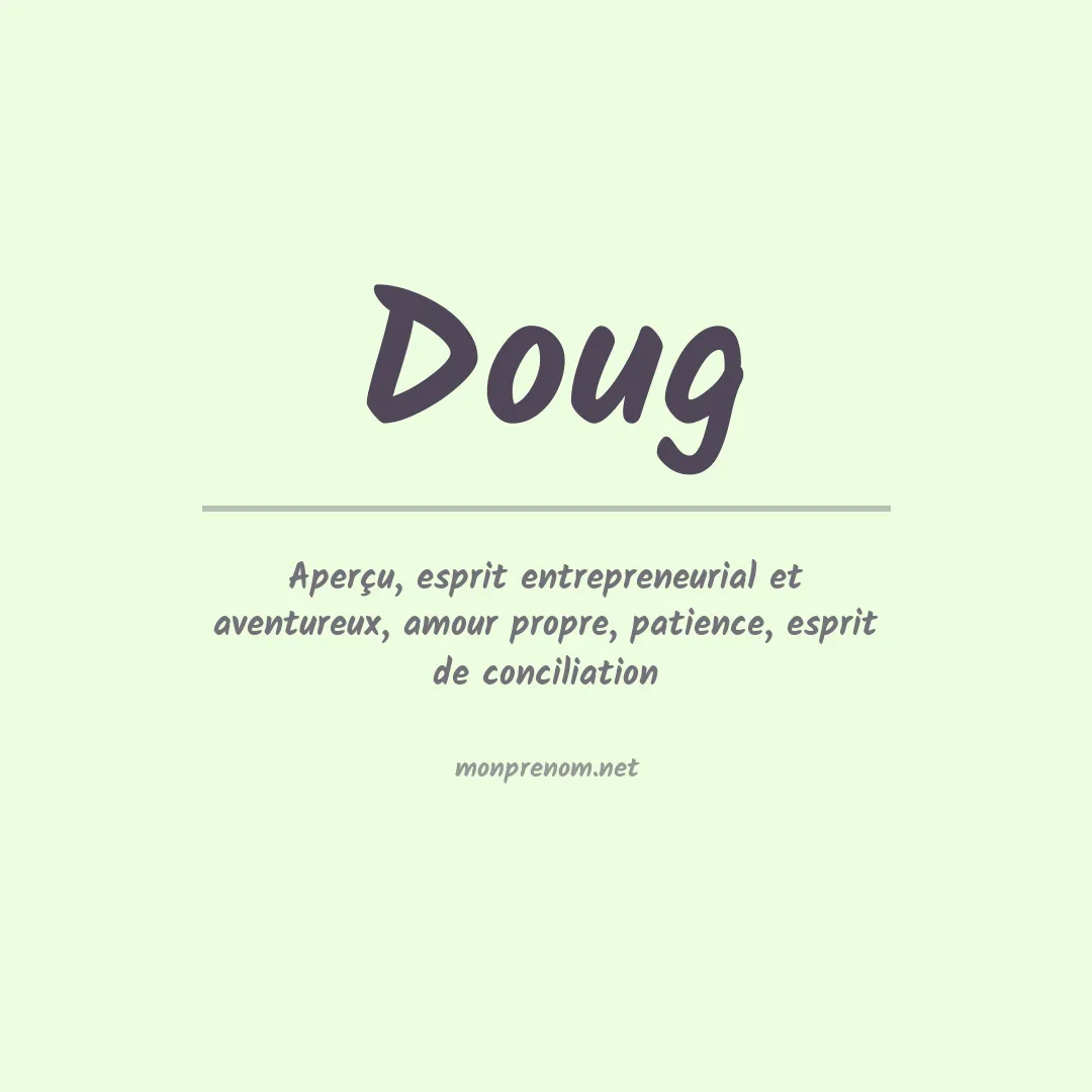 Signification du prénom Doug