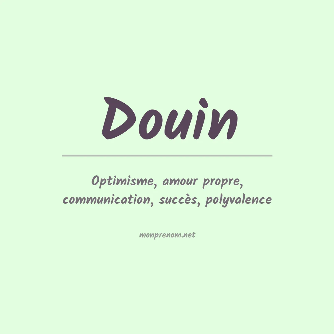 Signification du prénom Douin