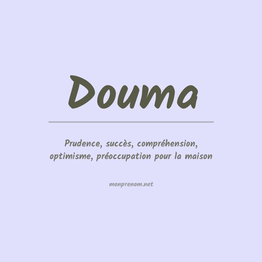 Prénom Douma
