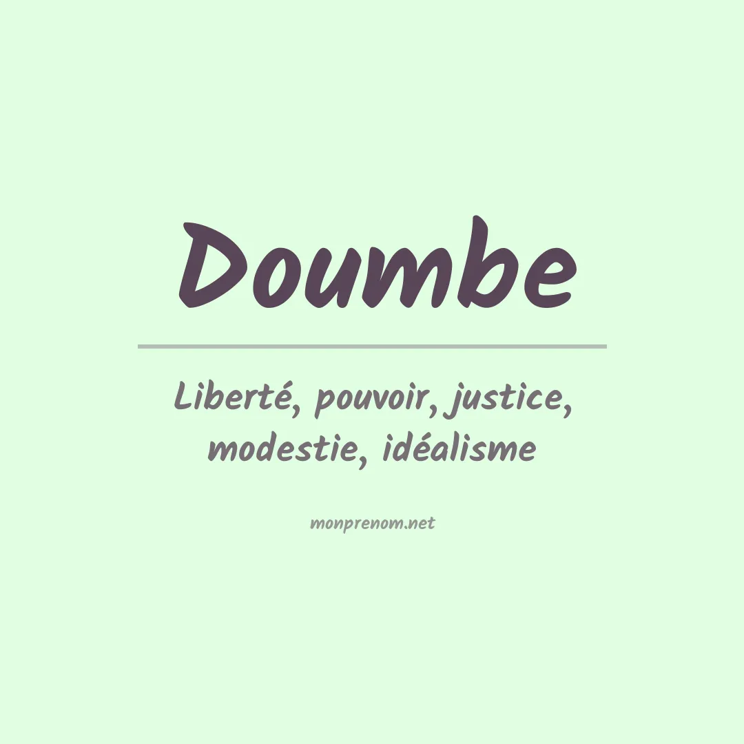 Prénom Doumbe