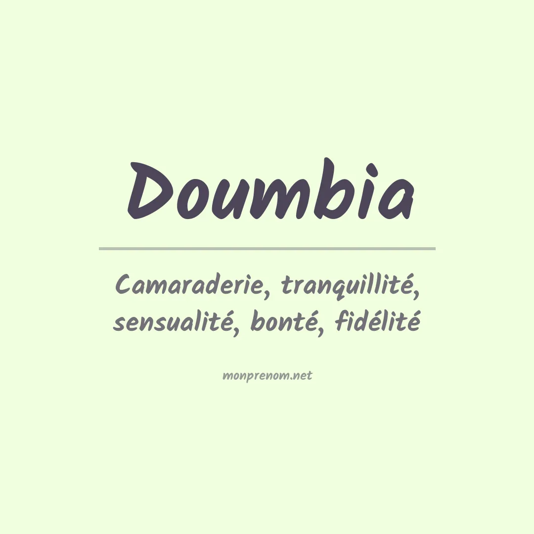 Prénom Doumbia