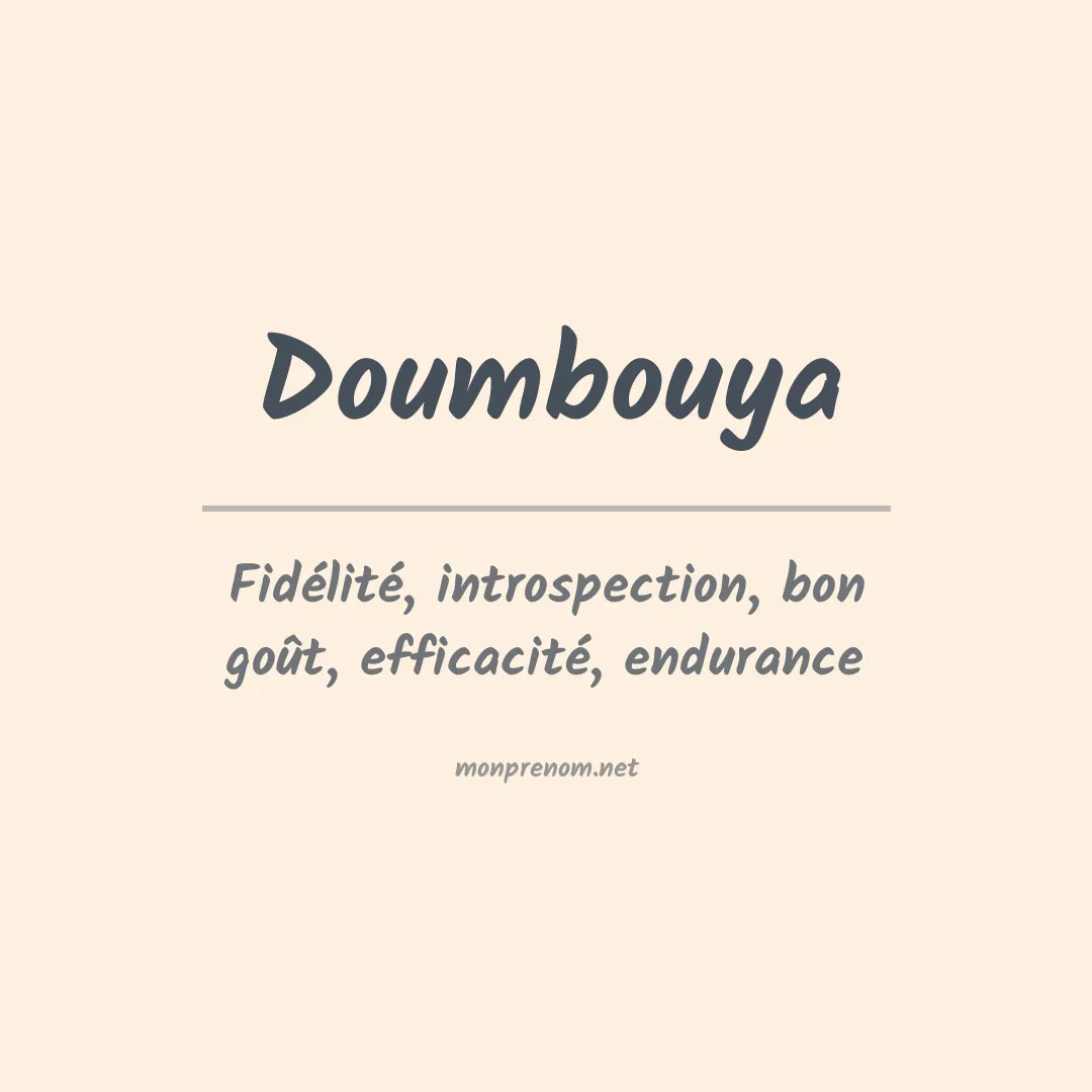 Signification du prénom Doumbouya