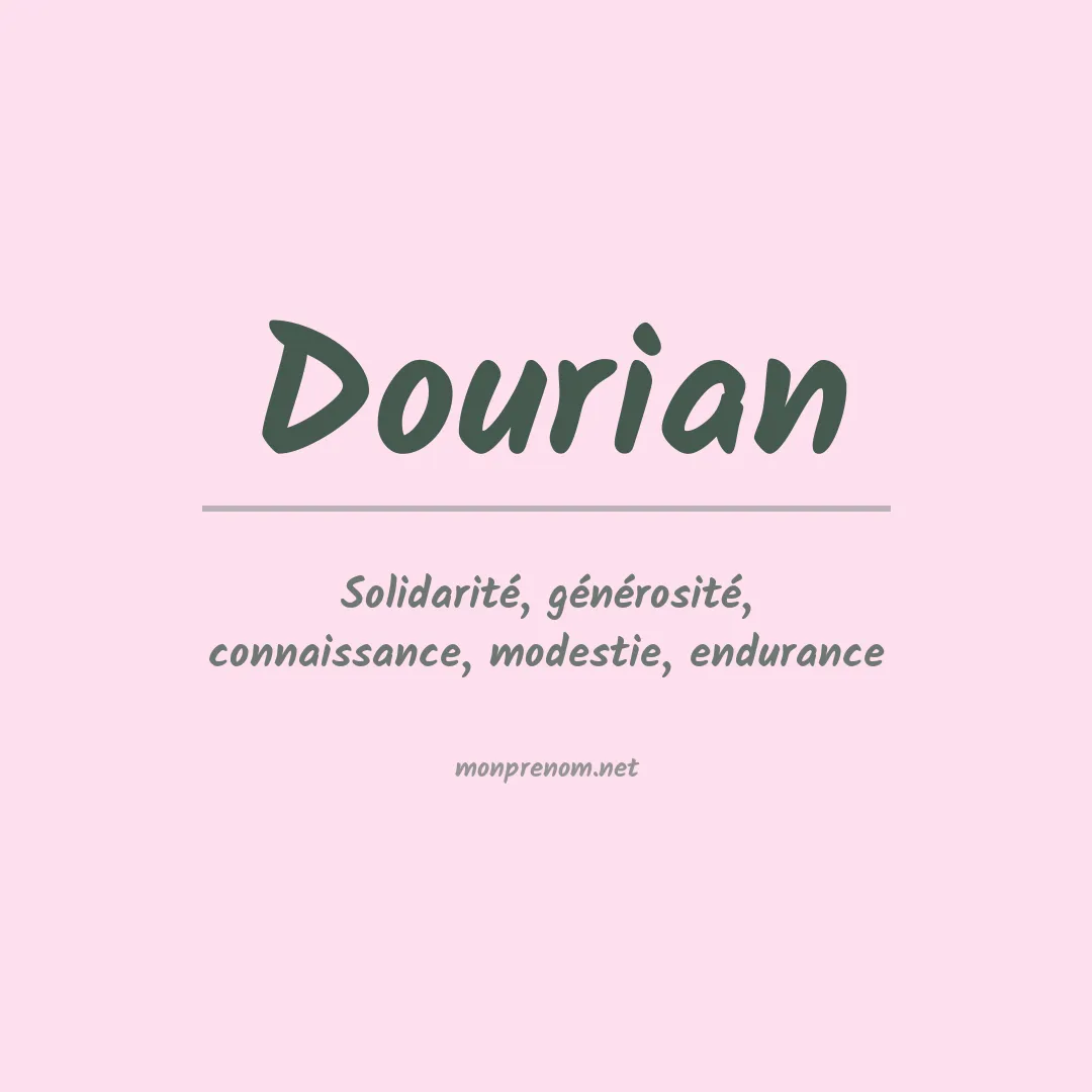 Signification du prénom Dourian