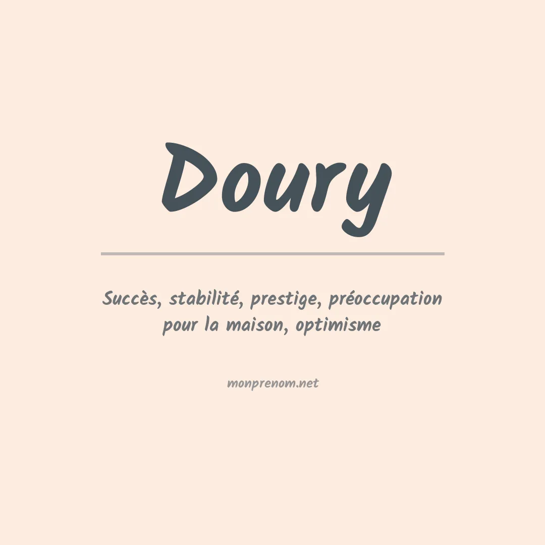 Signification du prénom Doury