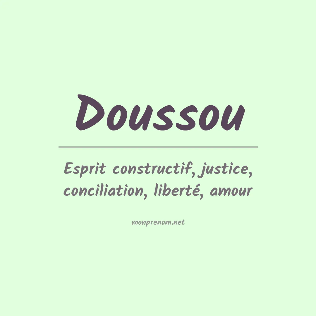 Prénom Doussou
