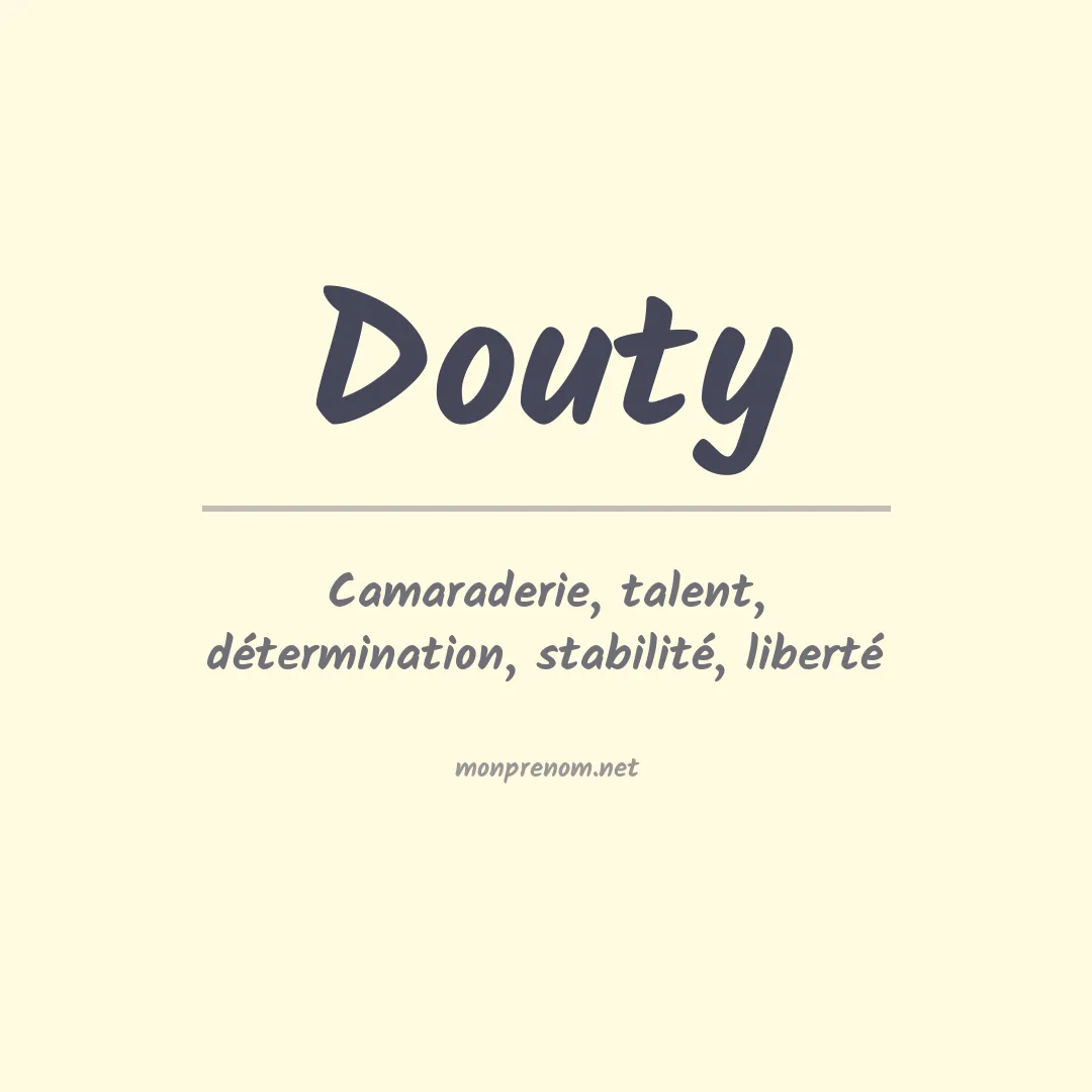 Prénom Douty