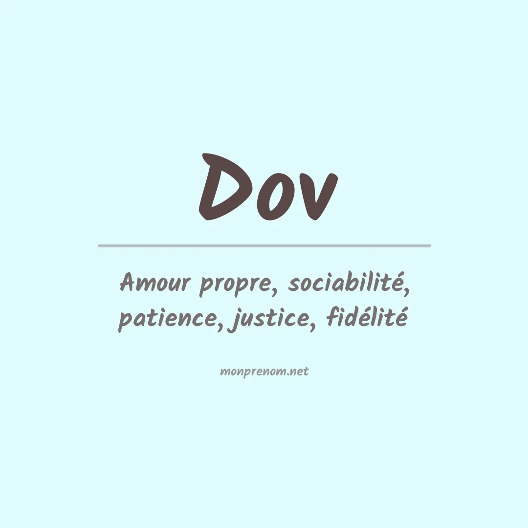Signification du prénom Dov