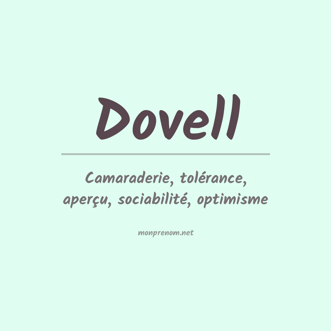 Prénom Dovell