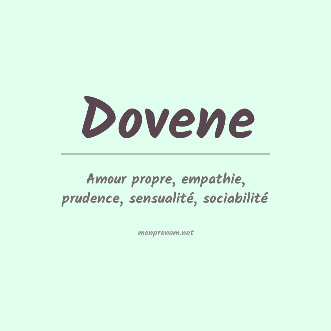 Signification du prénom Dovene