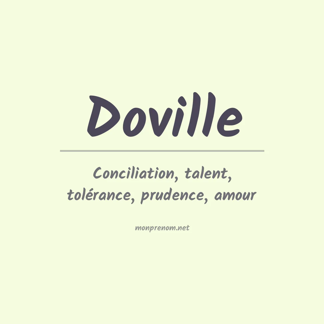 Signification du prénom Doville