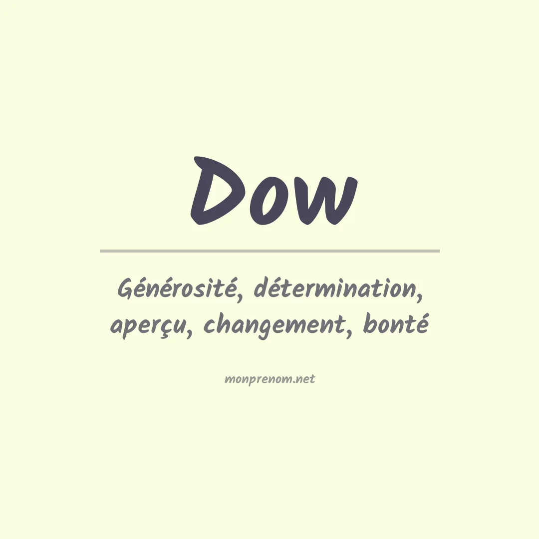 Prénom Dow