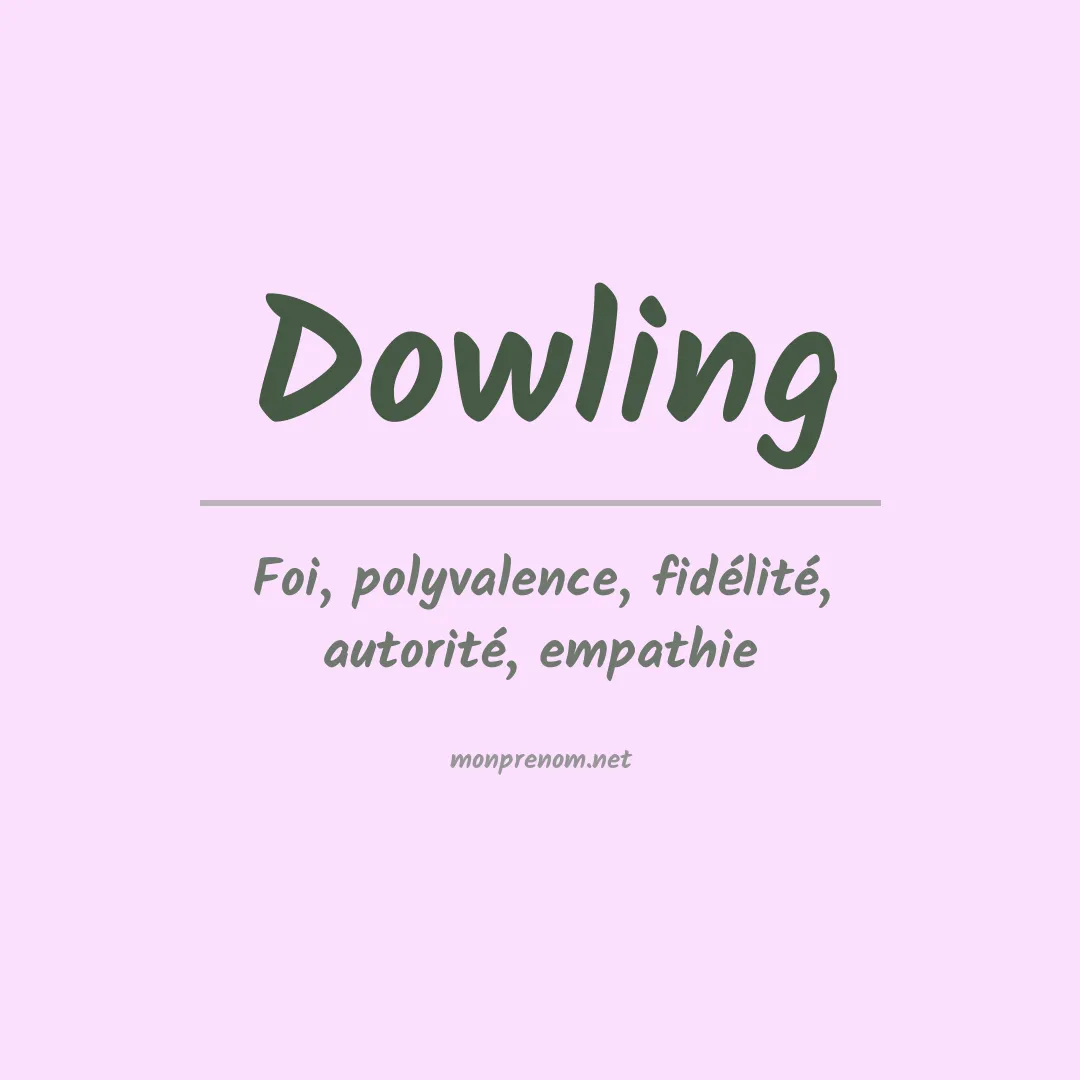 Prénom Dowling