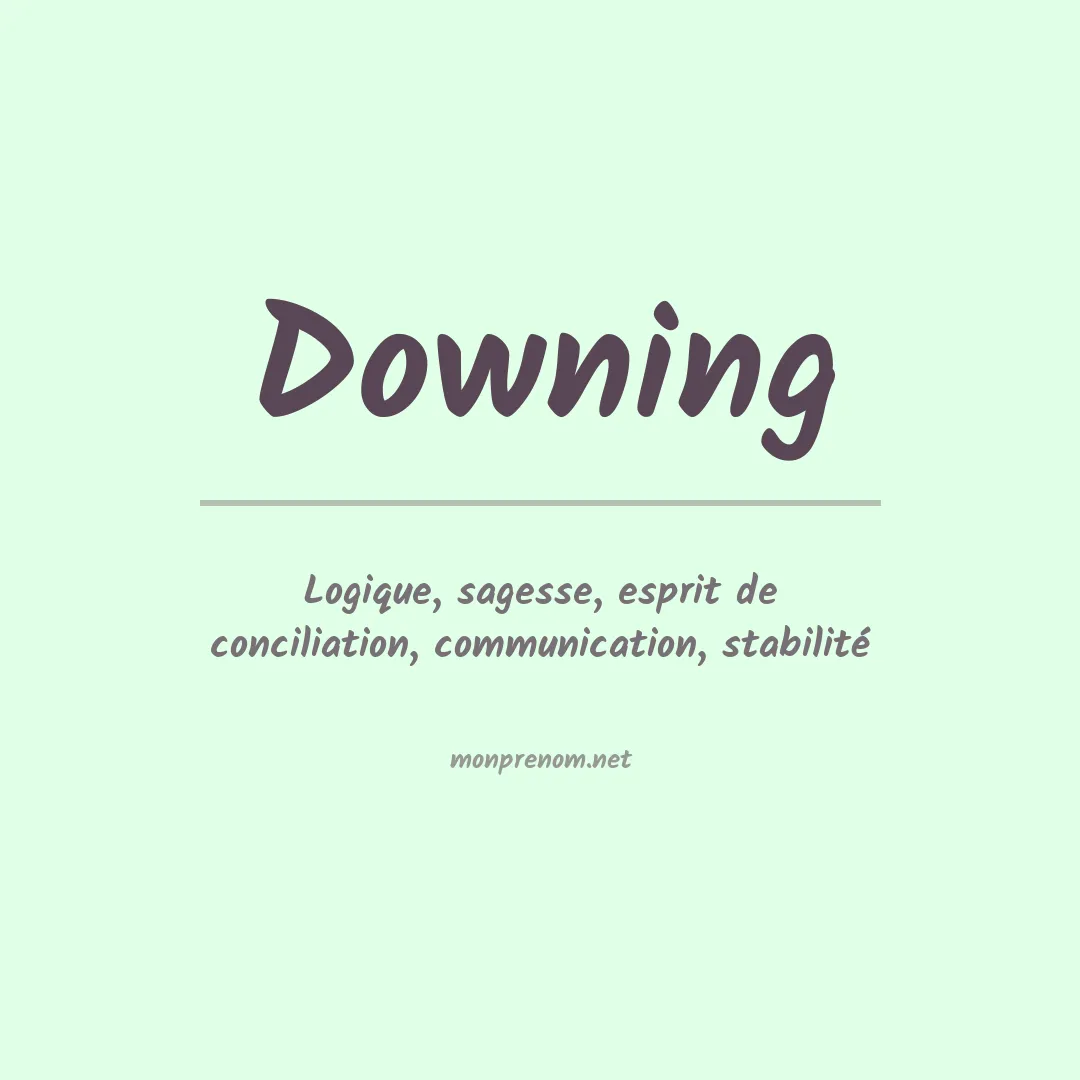 Prénom Downing