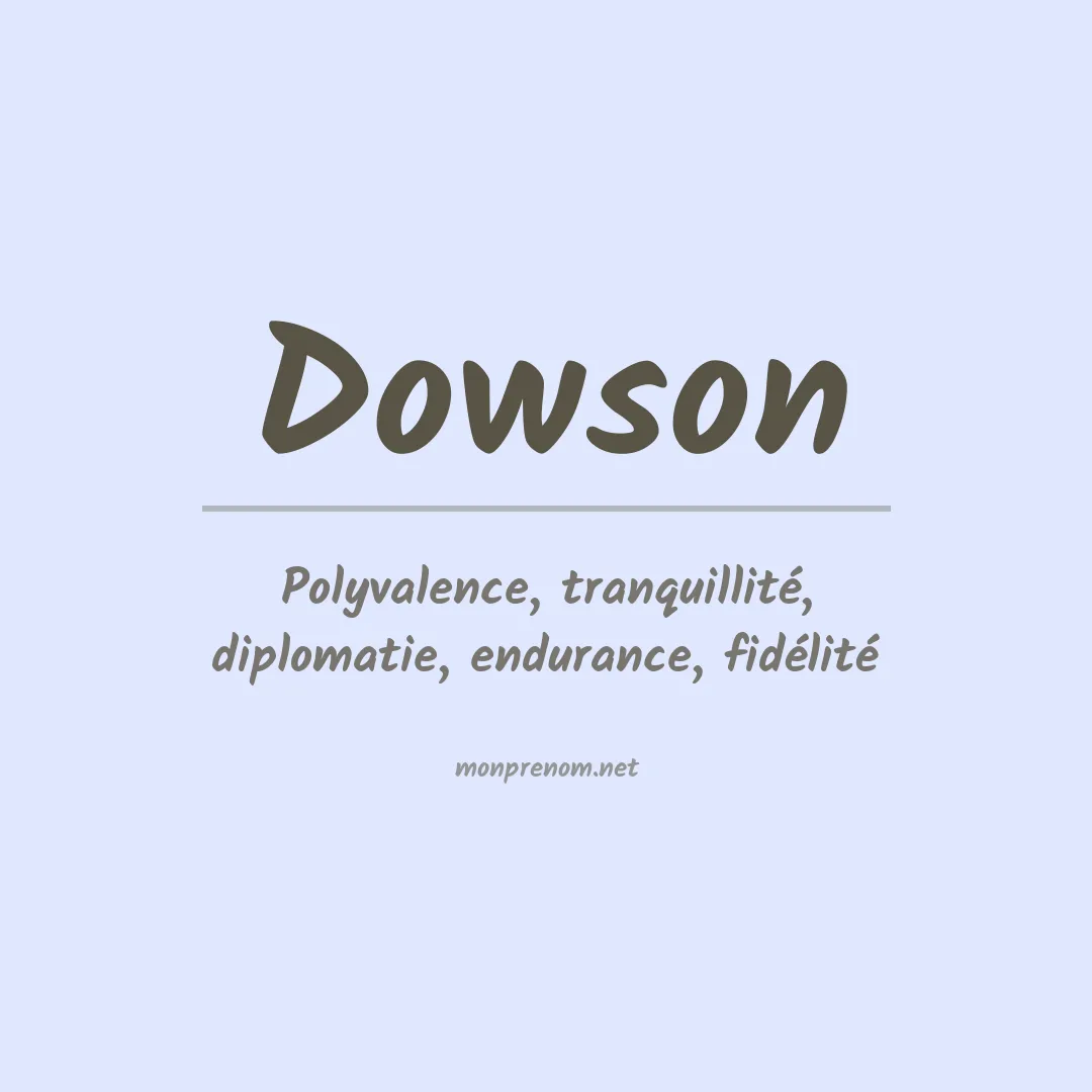 Prénom Dowson