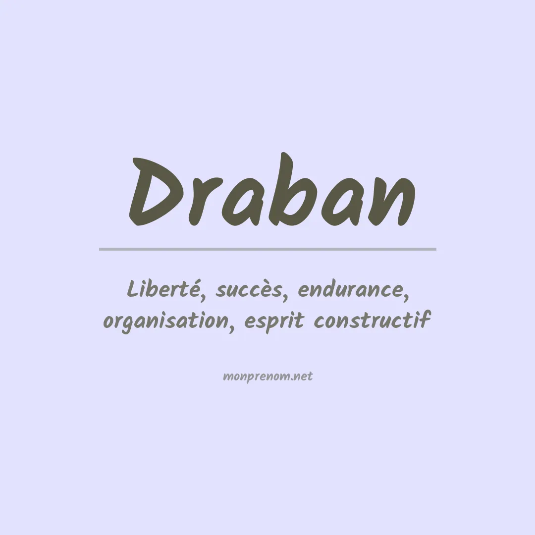 Signification du prénom Draban