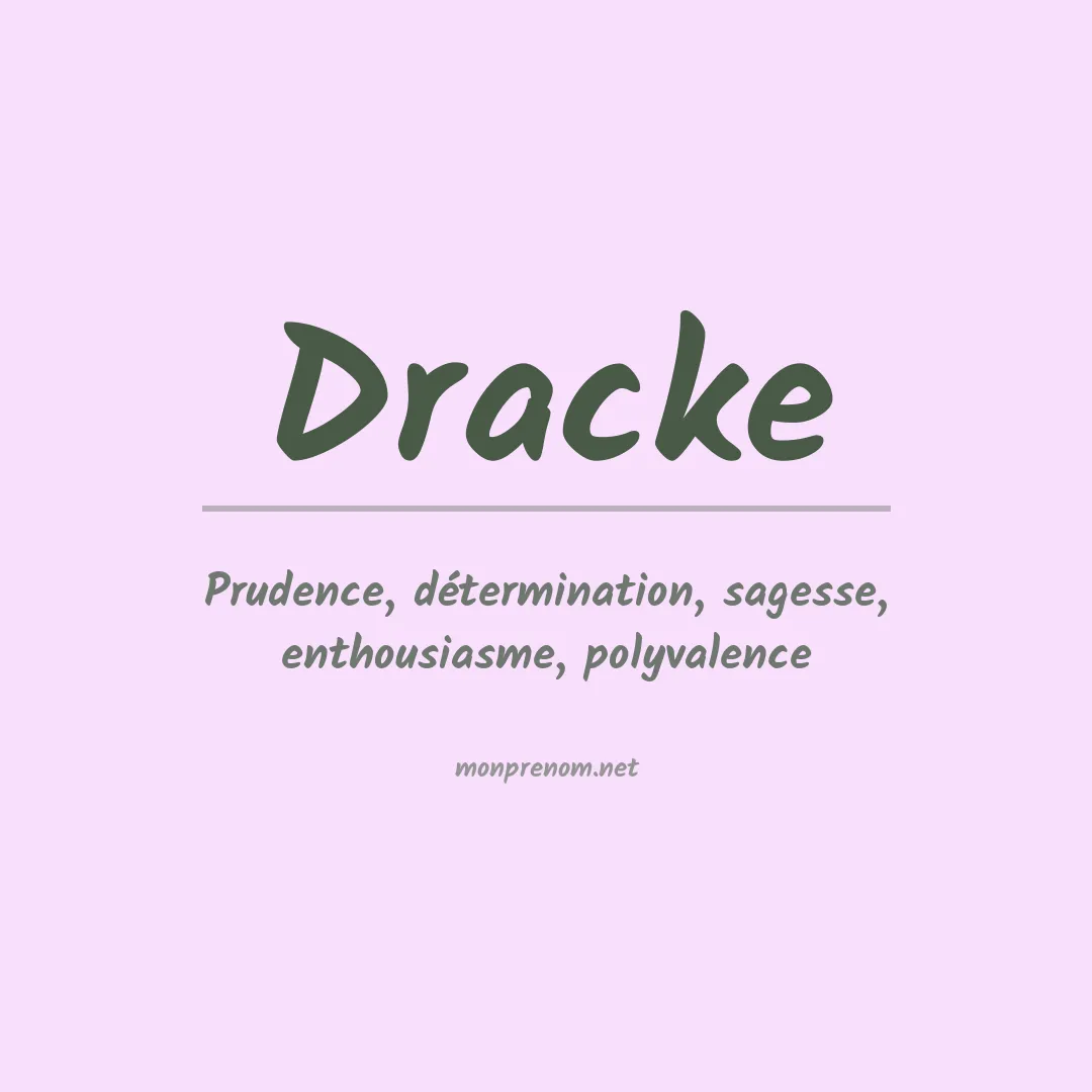 Signification du prénom Dracke