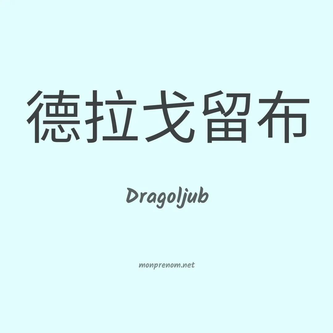 Dragoljub en chinois