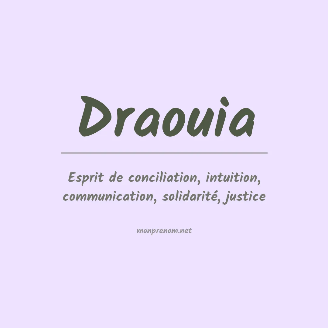 Prénom Draouia