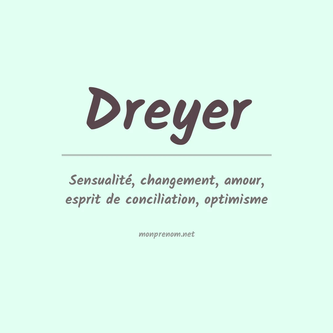 Prénom Dreyer