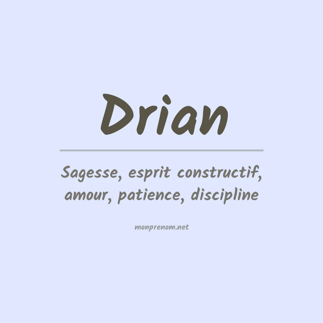 Prénom Drian