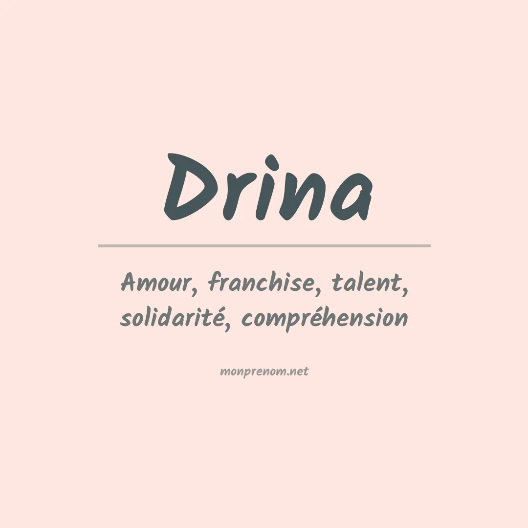 Prénom Drina