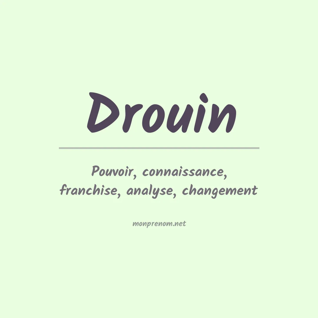 Prénom Drouin