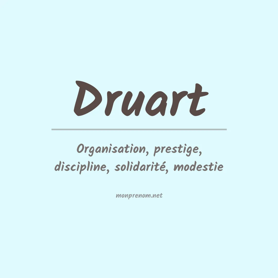 Signification du prénom Druart