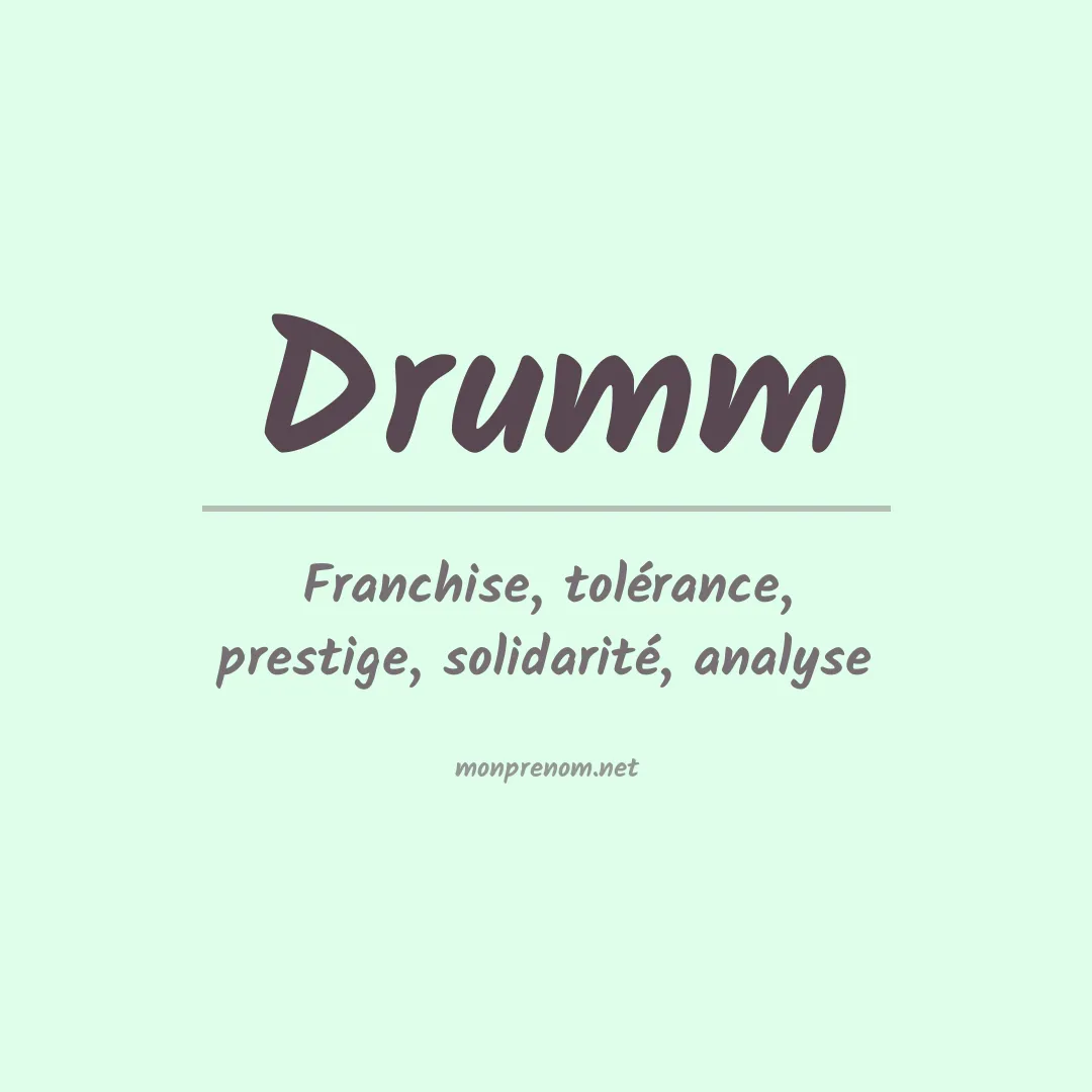 Prénom Drumm