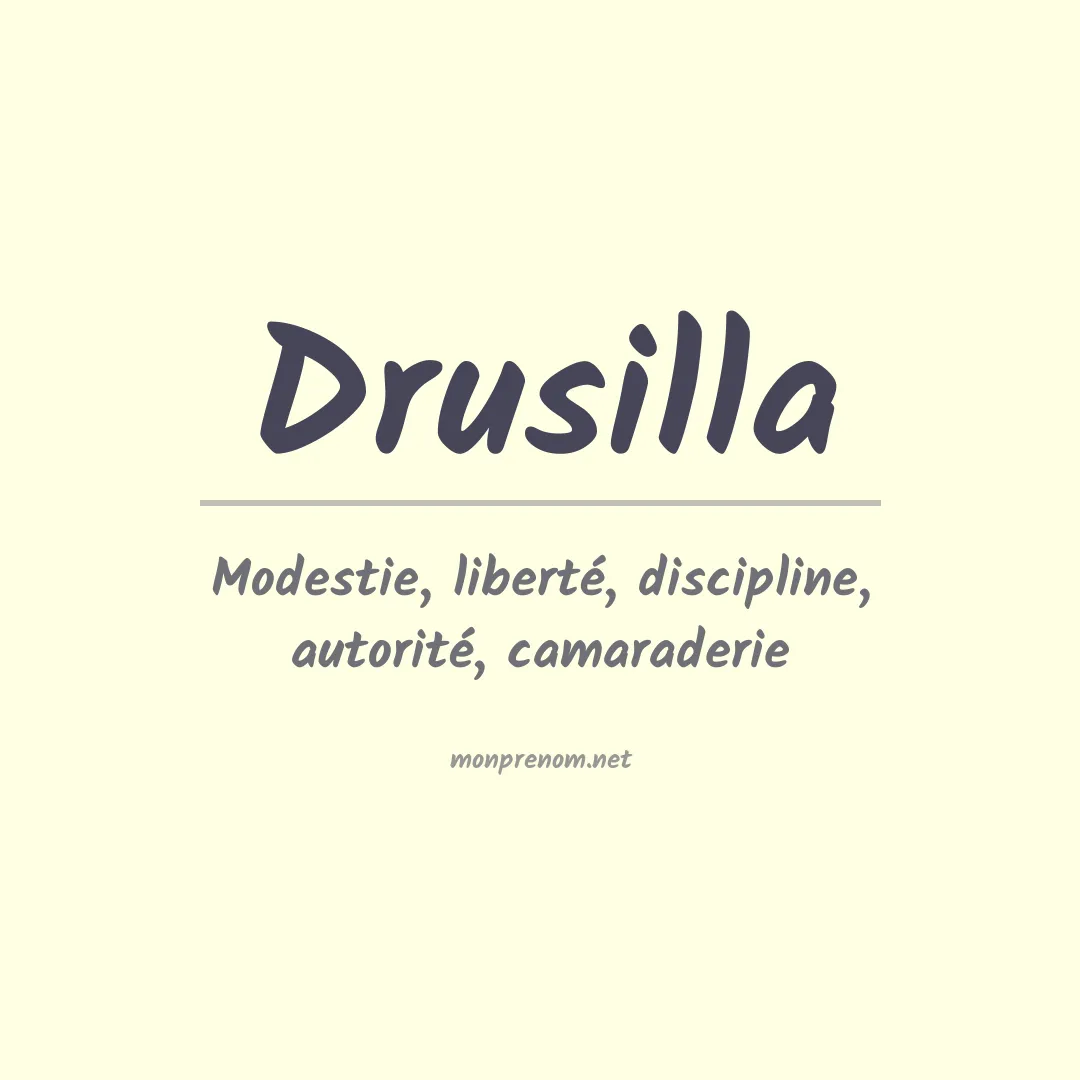 Signification du prénom Drusilla