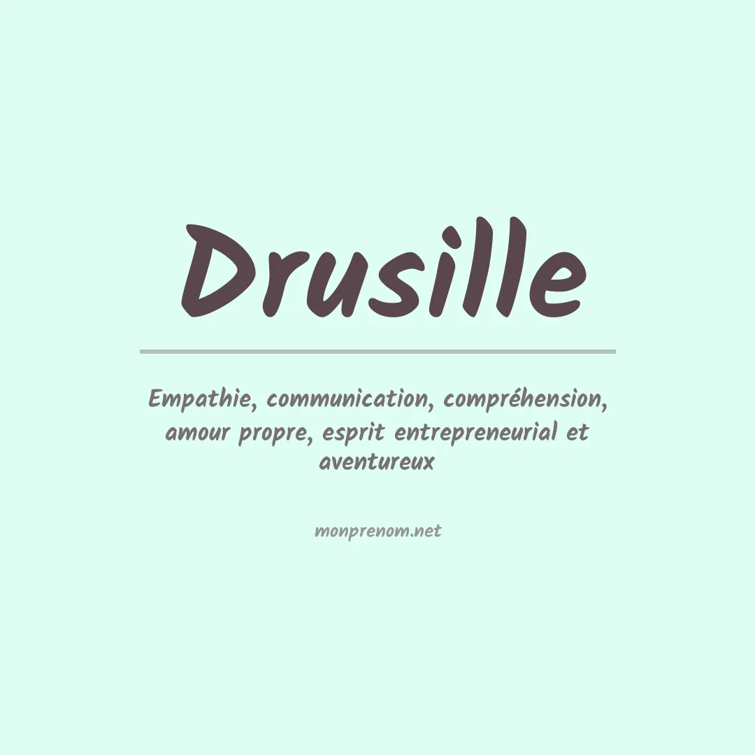 Signification du prénom Drusille